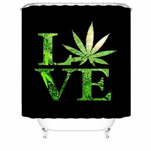 Love Weed Shower Curtains for Bathroom Waterproof Fabric Bath Curtain Durable Soft Stylish Bathroom Decor 72x72 Inch - 1 of 1