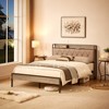 DOMETOUR Bed Frame with Charging Station Full Size - 2 of 4