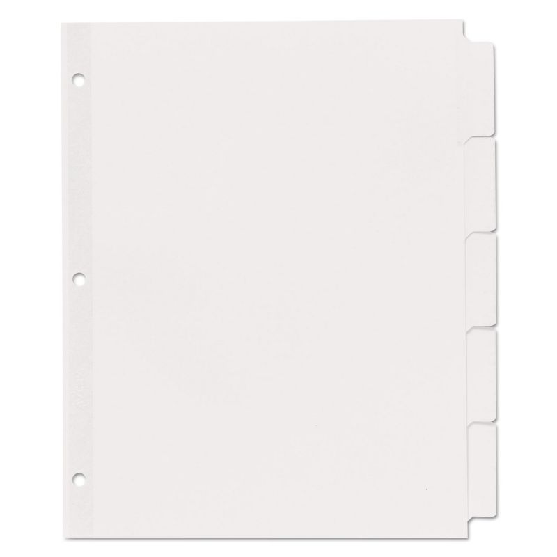 Avery Print & Apply Clear Label Dividers w/White Tabs 5-Tab Letter 5 Sets 11492, 3 of 9