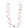 for Women: Leopard & Tortoise Print Acetate Collar Necklace with Metal Oval Resin Chain - 4 of 4