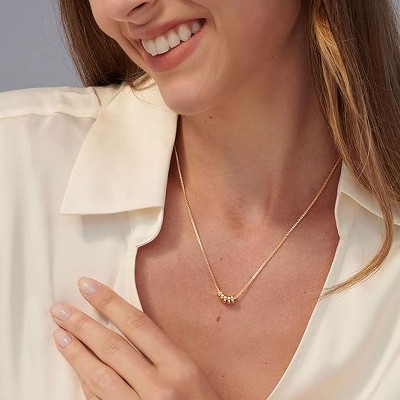HTUTWOO Gold Necklace for Women 14K Gold Plated Dainty Simple Necklace Trendy Jewelry Gifts, Everyday for Women