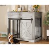 37.8" Dog Crate Furniture, Farmhouse Style 2-in-1 Dog Crate with Sliding Barn Door for Small/Medium Dogs - 2 of 4