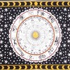 HomeRoots 80" X 56" Black White And Yellow Cotton Hanging Tapestry - 4 of 4