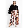 Women's Plus Size Miranda Print Pant - burnt orange | CITY CHIC - 4 of 4