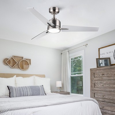BestParts 48" Ceiling Fan with Light and Remote, Low Profile Flush Mount, Reversible, 3CCT, Quiet Dimmable Fan for Bedroom Indoor/Outdoor