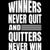Girl's Design By Humans Winners Never Quit, Quitters Never Win By punsalan T-Shirt - 2 of 2