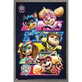 Trends International Paw Patrol: The Mighty Movie - Bars Framed Wall Poster Prints