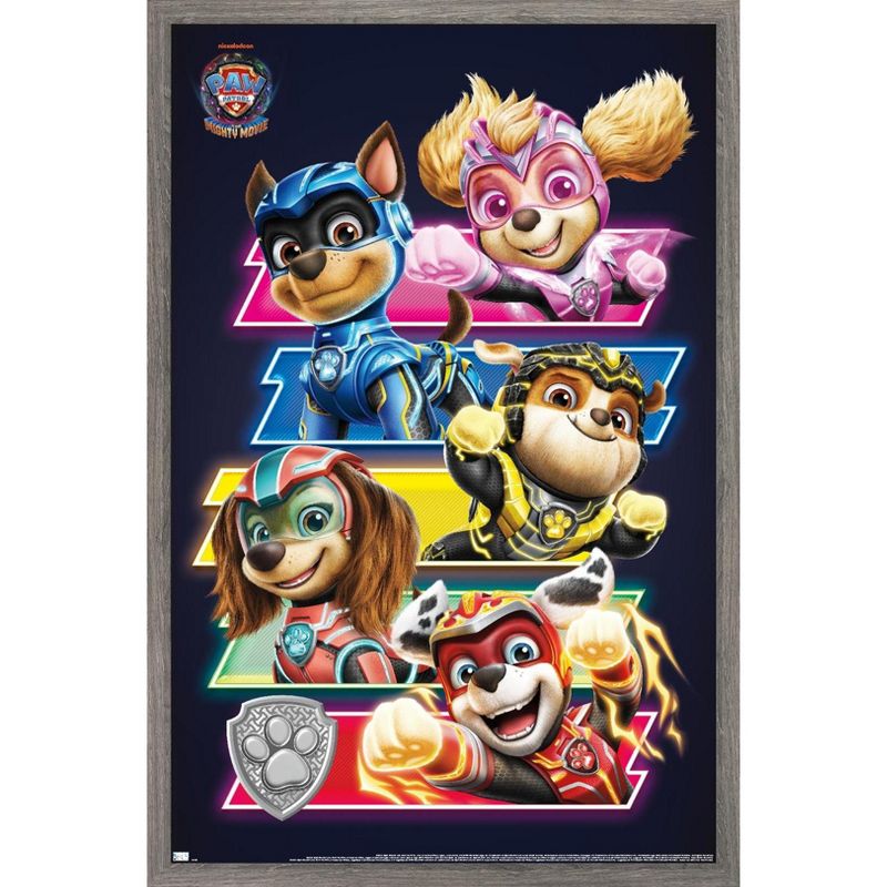 Trends International Paw Patrol: The Mighty Movie - Bars Framed Wall Poster Prints, 1 of 7