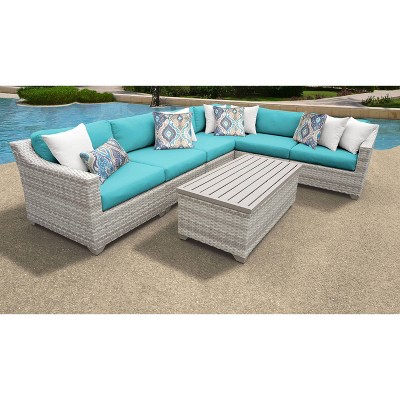 Fairmont 7pc Patio Sectional Seating Set with Cushions - TK Classics
