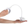 Insten LED Desk Lamp, Bright Table Lamp, Clip-On, Rechargeable, Flex Neck, Touch Control, 3 Brightness Levels, 240 Lumens, White - 3 of 4