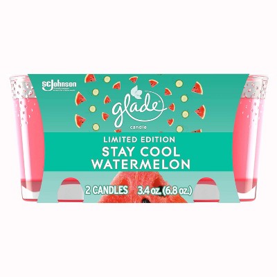 Glade Two Pack Candles - Stay Cool Watermelon - 6.8oz/2ct