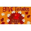 Olivia's Home Give Thanks Doormat – 22" x 32" Indoor Mat with Autumn Leaves and Thanksgiving Message - 2 of 3