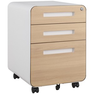 NicBex 3-Drawer Mobile File Cabinet with Lock 5 Wheel Design Under Desk Storage Filing Cabinet for Home, Office - 1 of 4