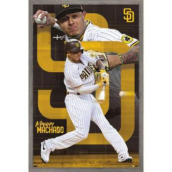Trends International Mlb San Diego Padres - Manny Machado 22 Unframed Wall  Poster Print Clear Push Pins Bundle 22.375 X 34 : Target