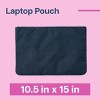 Noted by Post-it Zip Top Canvas Laptop Pouch Navy Blue - 2 of 4