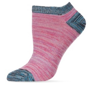 Memoi Color Blend Soft-Fit Cotton-Rich Low Cut Socks Lilac Rose One Size - 1 of 3