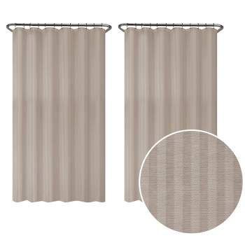 Waterproof Striped Fabric Shower Curtain Liner Linen - Zenna Home