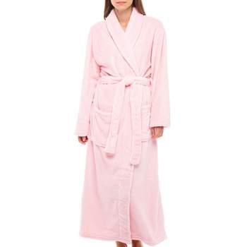 Women's Cozy Fleece Winter Wrap Around Robe, Long Plush Bathrobe