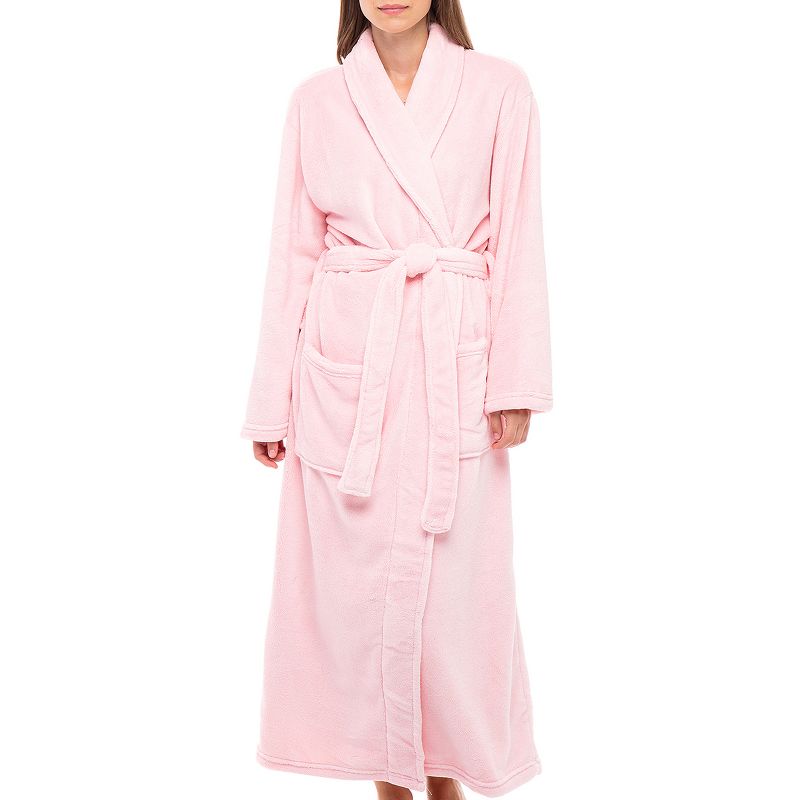 Women's Cozy Fleece Winter Wrap Around Robe, Long Plush Bathrobe, 1 of 8