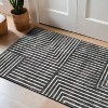 World Rug Gallery Distressed Bohemian Stripes Washable Non Slip Area Rug - 2 of 4