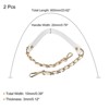 Unique Bargains Metal Corrosion-Resistant PU Leather Purse Flat Chain Strap 2 Pcs - 2 of 4
