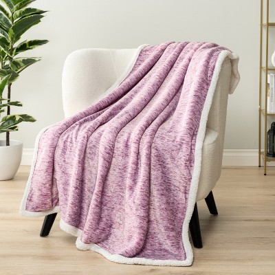 PAVILIA Fleece Plush Microfiber Throw Blanket for Couch, Sofa and Bed, Reversible