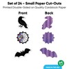 Big Dot of Happiness Goth Girl Small Paper Cutouts, DIY Party Decor Craft, Raven, Bat, Spider Web Stained Glass Window Shaped Party Cut-Outs - 24 Ct - 4 of 4
