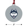University of Connecticut Huskies Primary Logo Aluminum Holiday Christmas Tree Ornament  3.0" (7.6 cm) x 3.37" (8.6 cm) - 3 of 4