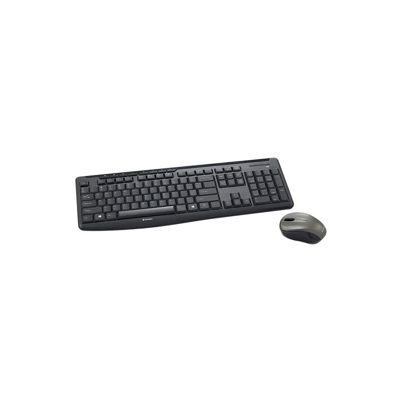 Verbatim Silent Wireless Mouse and Keyboard - Black - USB Wireless RF Black - USB Wireless RF - Black, 1 of 7