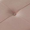 Fabulaxe Round Velvet Ottoman Stool Raised with Hairpin Gold Base - 3 of 4