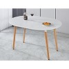 Vynxaria Extensible table,DINING TABLE,OFFICE TABLE,COFFEE TABLE,wood leg,100/140/180x100x75cm - 2 of 4