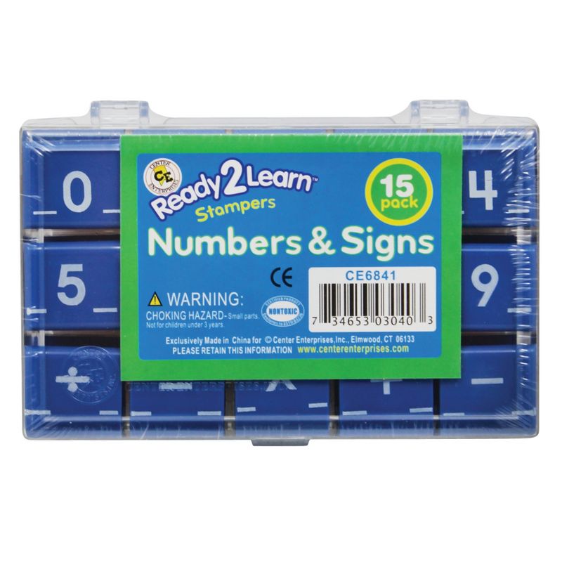 Ready 2 Learn Numbers & Signs Stamps, 15 Per Set, 2 Sets, 2 of 4