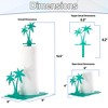5 Star Super Deals Tropical Palm Tree Paper Towel Holder Teal Coastal Design for Beach-Themed Kitchens Durable and Decorative Roll Stand for Home - 4 of 4