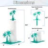 5 Star Super Deals Tropical Palm Tree Paper Towel Holder Teal Coastal Design for Beach-Themed Kitchens Durable and Decorative Roll Stand for Home - image 4 of 4