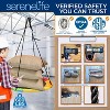 SereneLife 40" Saucer Swing with Handles, Pillow, Hanging Kit, and Carry Bag - Indoor/Outdoor Use - 3 of 4