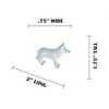 Collectible Wildlife Gifts | Coyote, White, Winter Coat, Plastic Animal, Kids, Realistic Figure, Model, Figurine, Replica, Gift,    2"    F207 B9 - 2 of 4