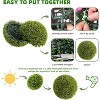 GAOMON Artificial Boxwood Topiary Balls - Realistic Faux Greenery for Porch, Patio, Balcony Decor - Outdoor/Indoor Hanging - 3 of 4