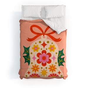 Jessica Molina Retro Christmas Sleigh Bell Comforter + Pillow Sham(s) - Deny Designs - 1 of 3