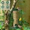 iMountek "Squirrel-Proof Outdoor Wild Bird Feeder, Chew-Proof Metal Hanging Seed Feeder with 4 Feeding Ports" Green - 2 of 4