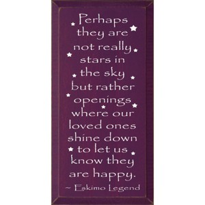 Slickblue Wood Memorial Sign – Loved Ones Watching From Stars Quote – Rustic Decor Accent – 9x18, Color Options - 1 of 3