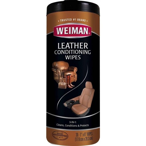Weiman Leather Cleaner & Conditioner Care Kit | Restores Leather Surfaces | Ultra Violet Protectants Help Prevent Cracking or Fading of Leather