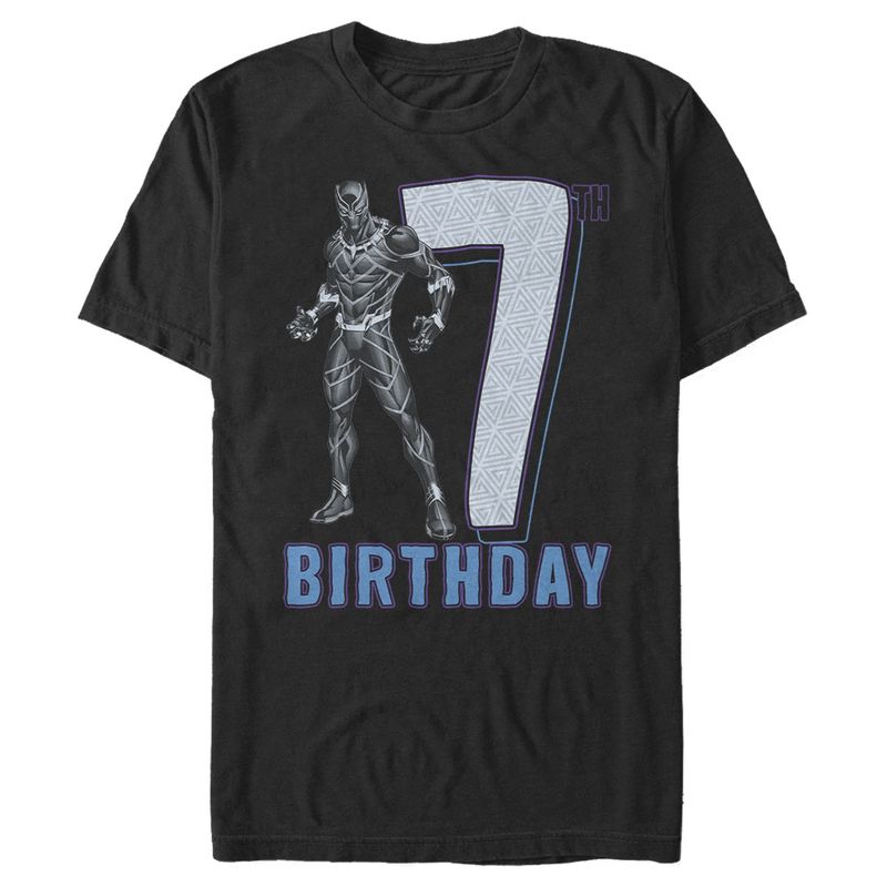 Men's Marvel Black Panther 7th Birthday T-Shirt, 1 of 5