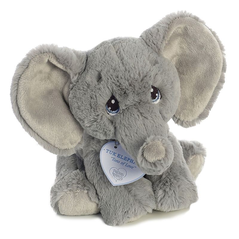 Aurora Precious Moments 8.5" Tuk Elephant Grey Stuffed Animal, 5 of 6