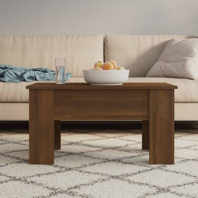 vidaXL Coffee Table Brown Oak Engineered Wood Medium Adjustable Armrests