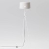 Infibrite 66" Sleek Crossed Legs Floor Lamp with Fabric Shade: Minimalist Design, E26 Bulb Compatible, Linen Cone Shade, ETL Listed - 2 of 3
