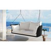 Okak 51.9" 2-Person Woven Hanging Swing Chair,Outdoor Porch Swing with Ropes and Cushions,Bench Swing for Patio,Backyard,Garden - 2 of 4