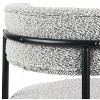 NicBex Modern Boucle Dining Chairs Set of 2, Round Barrel Design with Thick Cushioned & Metal Legs, Plush Kitchen/Living Room Side Chairs - 4 of 4