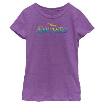 Girl's Encanto Colorful Logo T-Shirt
