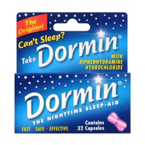 Dormin Nighttime Sleep Aid, 32 Capsules - 1 of 3