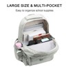 Teen Girls School Backpack for Boys, College Aesthetic Laptop Bookbag for Women,Beige - 4 of 4